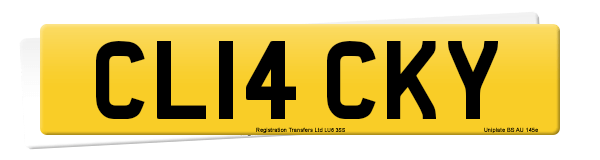 Registration number CL14 CKY